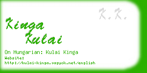 kinga kulai business card